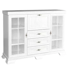   Vitrines szekrény  bárszekrénnyel, sosna andersen, KORA KK6 NEW