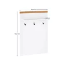 Fogas panel 90, fehér/wotan tölgy, VILGO