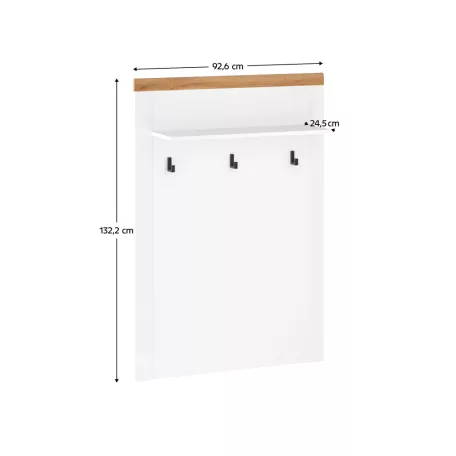 Fogas panel 90, fehér/wotan tölgy, VILGO