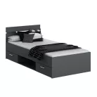 Ágykeret, 90x200, grafit, MICHIGAN NEW