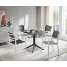 Rakásolható szék, fehér/szürke-barna, HERTA