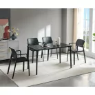 Kerti asztal, fekete, SALTON