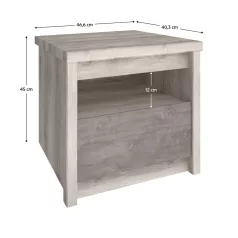 Éjjeliszekrény 1S, nairobi gesztenye/onix, JESI