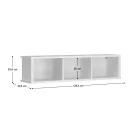 Fali polc 125, fehér, ERODIN