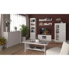 TV asztal 2D/125, fehér, ERODIN