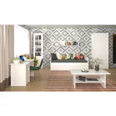 Ágy 2S, 90x200 fehér, ERODIN