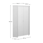 Sarokszekrény 2D, fehér, ERODIN