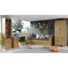 Nyitott polcos szekrény 1D1S, artisan tölgy, AIRON