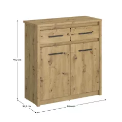 Komód 2D1S, artisan tölgy, AIRON