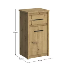 Komód 1D1S, artisan tölgy, AIRON