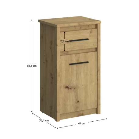 Komód 1D1S, artisan tölgy, AIRON