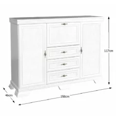 Komód, sosna andersen, KORA KK6P NEW