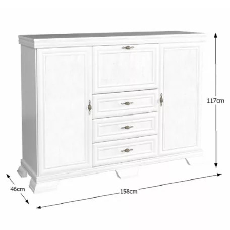 Komód, sosna andersen, KORA KK6P NEW