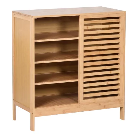 Cipőtartó, 4 polcos, bambusz, NALDO