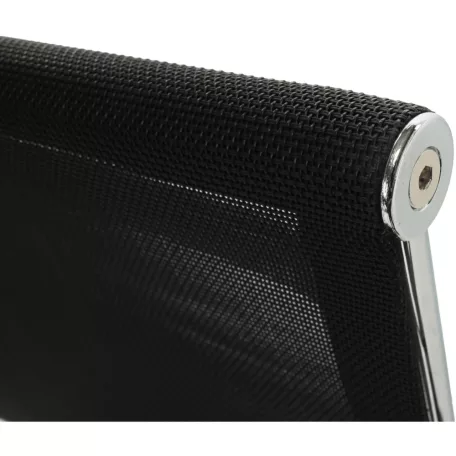 Tárgyalószék, fekete/ezüst, ESIN