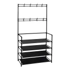 Fogas cipőtartóval, fekete, TARAS