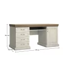 Számítógépasztal, északi fenyő/vadtölgy, ROYAL B1