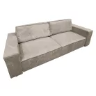 Kihúzható heverő, bézs, HARPERA BIG SOFA