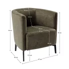 Design fotel, zöld/fekete, KAPY