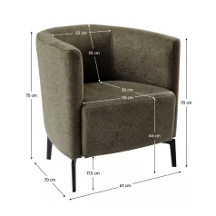 Design fotel, zöld/fekete, KAPY
