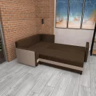 Univerzális ülőgarnitúra, bézs/barna, DINA L ROH