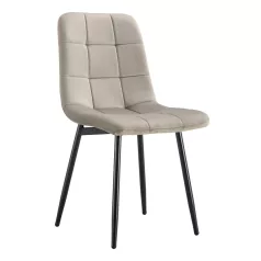   Szék, szürkésbarna Taupe Velvet szövet/fekete, RAMITA TYP 3