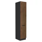 Magas szekrény, okapi dió/fekete, MENZO 40 DK-210 2F
