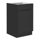 Alsó szekrény, fekete, SIBER 50 D 1F 1S BB