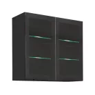 Felső szekrény, fekete, ARAKA/MENZO/SIBER 80 GS-72 2F