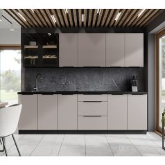 Ajtó mosogatógéphez, cashmere/fekete, ARAKA ZM 570x596