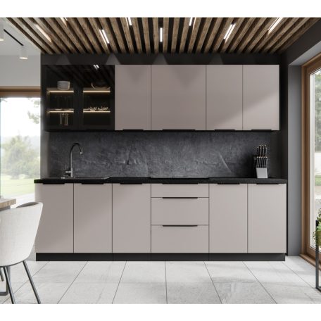 Ajtó mosogatógéphez, cashmere/fekete, ARAKA ZM 570x596