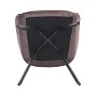 Design fotel, szürkésbarna Velvet/fekete, PETIN