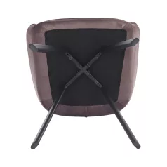 Design fotel, szürkésbarna Velvet/fekete, PETIN