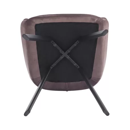 Design fotel, szürkésbarna Velvet/fekete, PETIN