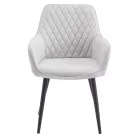 Design fotel, világosszürke/fekete, OSKOR