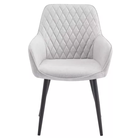 Design fotel, világosszürke/fekete, OSKOR