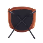 Design fotel, terrakotta Velvet szövet, AURIL