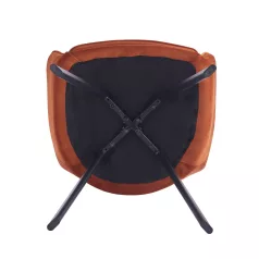 Design fotel, terrakotta Velvet szövet, AURIL