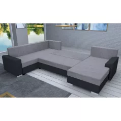   Univerzális ülőgarnitúra, sötétszürke/szürke, ANDRES U UNI