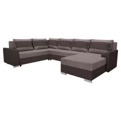   Univerzális ülőgarnitúra, sötétbarna/világosszürke Taupe, ANDRES U UNI