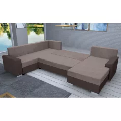   Univerzális ülőgarnitúra, sötétbarna/világosszürke Taupe, ANDRES U UNI