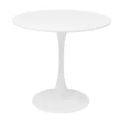 Étkezőasztal, kerek, fehér, matt, átmérő 80 cm, REVENTON NEW