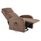 Állítható relaxációs fotel, világosbarna, NERIS