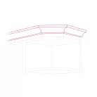 Korona/díszléc a konyhabútorhoz LORA NEW MDF LC KLASIK