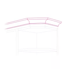 Korona/díszléc a konyhabútorhoz LORA NEW MDF LC KLASIK