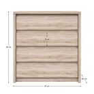 Komód 4S, sonoma tölgy, NORTY TYP 21