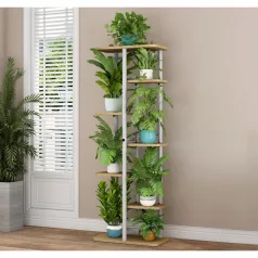 Virágállvány, fehér/sonoma tölgy, LEDOR TYP 3