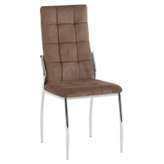 Szék, sötétbarna szövet/fém, ADORA 2 NEW