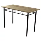 Étkezőgarnitúra 1+4, világos tölgy/fekete, PAON