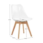 Szék, átlátszó, akril/ekobőr/bükk, BALI 2 NEW